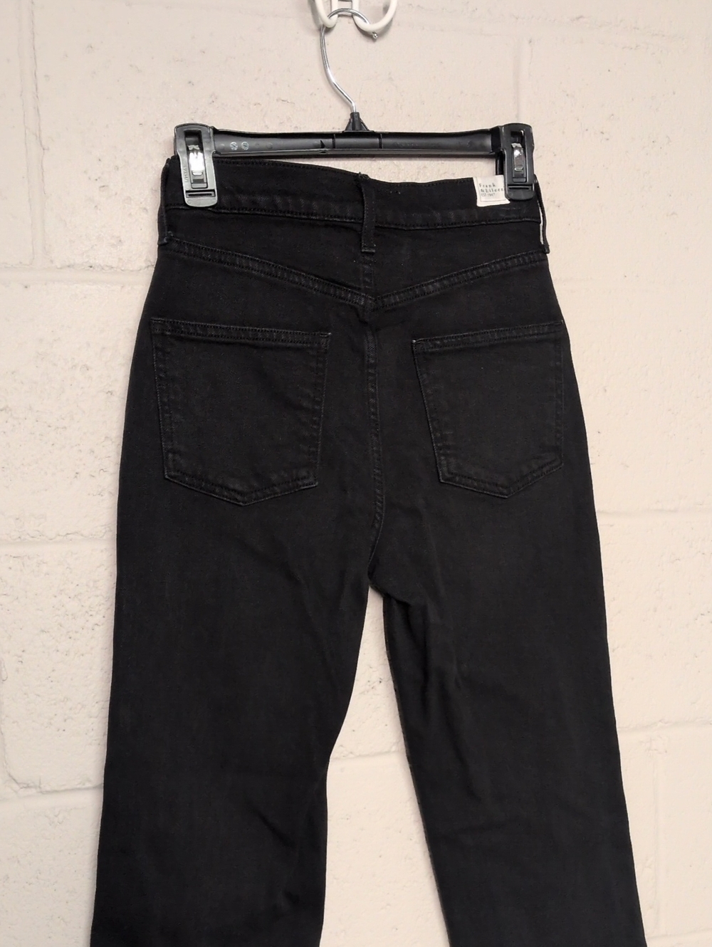 Frank & Eileen Monaghan Black Denim High Rise Straight Leg Jeans W25 - Picture 8 of 11